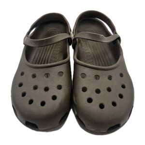 Crocs Classic Mary Jane Clogs Sz9 Brown